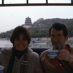 We sip tea at a lovely park in Beijing.