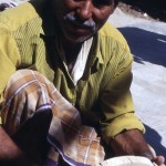 A market that sells mostly fabrics. 