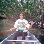 Ann canoeing in Costa Rica.
